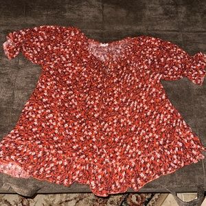 Easel Floral Blouse Women’s Size M